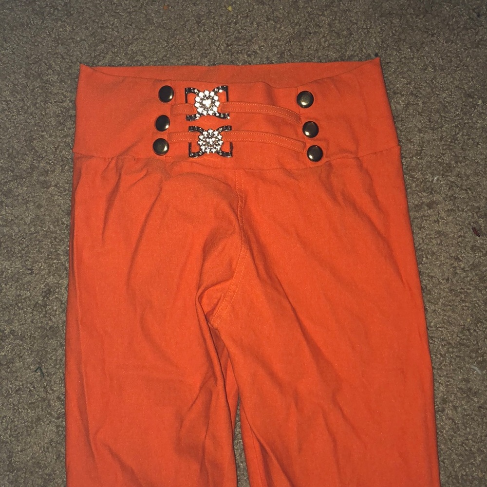Orange jeggings